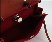 Kitlife Hermes Herbag Red & Burgundy Bag 31x25x10cm - 5