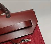 Kitlife Hermes Herbag Red & Burgundy Bag 31x25x10cm - 4