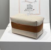 Kitlife Hermes Canvas Large Bride-A-Brac Cabriole Case Biscuit Beige & Brown 20x25cm - 6