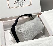Kitlife Hermes Canvas Large Bride-A-Brac Cabriole Case Biscuit Beige & Black 20x25cm - 6