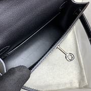 Kitlife Hermes Kelly Bag Black Box Calf Leather 19×12×5.5cm - 4