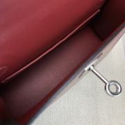 Kitlife Hermes Kelly Bag Burgundy Box Calf Leather 19×12×5.5cm - 3