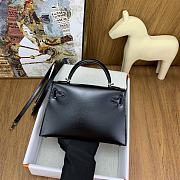 Kitlife Hermes Kelly bag Black Box Calf Leather Cheval De Bois Noir 19×12×5.5cm - 4