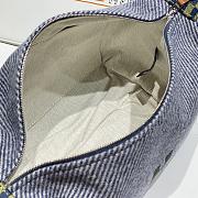 Kitlife Hermes Canvas Large Bride-A-Brac Cabriole Case Biscuit Blue Denim & Yellow 20x25cm - 4