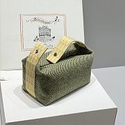 Kitlife Hermes Canvas Large Bride-A-Brac Cabriole Case Biscuit Green & Yellow 20x25cm - 6