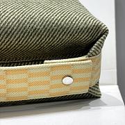Kitlife Hermes Canvas Large Bride-A-Brac Cabriole Case Biscuit Green & Yellow 20x25cm - 5