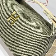 Kitlife Hermes Canvas Large Bride-A-Brac Cabriole Case Biscuit Green & Yellow 20x25cm - 3