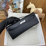 Kitlife Hermes Kelly Cut Clutch Black 31cm - 1