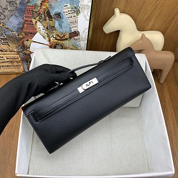 Kitlife Hermes Kelly Cut Clutch Black 31cm