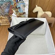 Kitlife Hermes Kelly Cut Clutch Black 31cm - 6