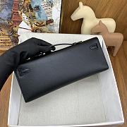 Kitlife Hermes Kelly Cut Clutch Black 31cm - 4