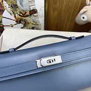 Kitlife Hermes Kelly Cut Clutch Blue 31cm - 5
