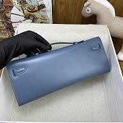 Kitlife Hermes Kelly Cut Clutch Blue 31cm - 4