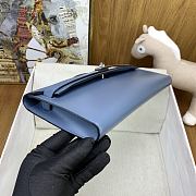 Kitlife Hermes Kelly Cut Clutch Blue 31cm - 2