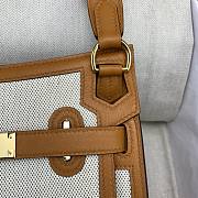 Kitlife Hermes Jypsiere Mini Toile & Cuir Bag Beige & Brown 23x17x5cm - 2