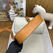 Kitlife Hermes Jypsiere Mini Toile & Cuir Bag Beige & Brown 23x17x5cm - 4
