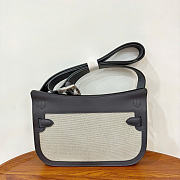 Kitlife Hermes Jypsiere Mini Toile & Cuir Bag Beige & Black 23x17x5cm  - 2
