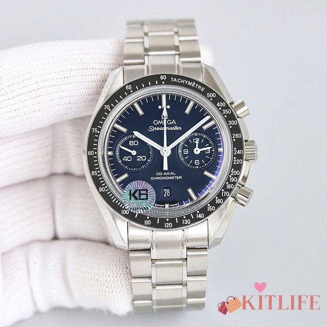 Kitlife Omega Speedmaster Moonwatch Watch Dark Blue 44mm - 1