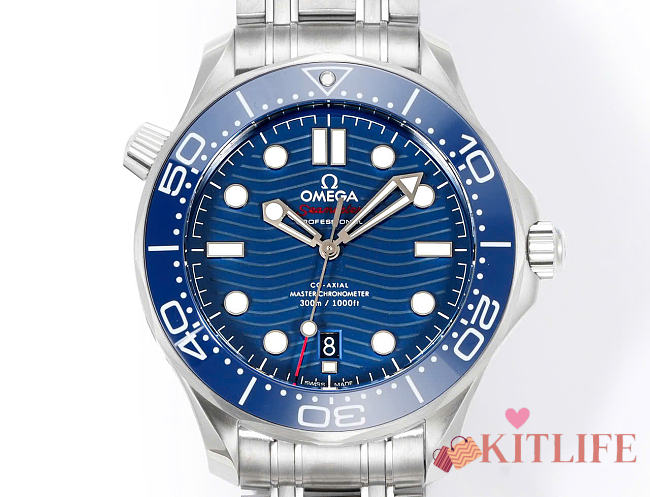 Kitlife Omega Seamaster Diver Watch Blue 42mm - 1
