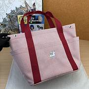 Kitlife Hermes Cabriole Nappy Bag In Pink cotton H Canvas 37x19x22.5cm - 6