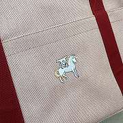 Kitlife Hermes Cabriole Nappy Bag In Pink cotton H Canvas 37x19x22.5cm - 5