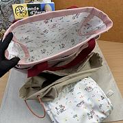 Kitlife Hermes Cabriole Nappy Bag In Pink cotton H Canvas 37x19x22.5cm - 3