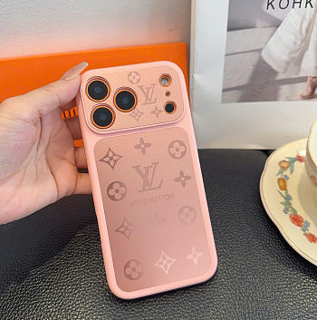 Kitlife Louis Vuitton Frosted Texture Full Coverage Phone Case Pink