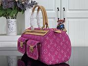 Kitlife Louis Vuitton Vintage Speedy Bag Pink Denim M95019 30x17x15cm - 3