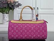 Kitlife Louis Vuitton Vintage Speedy Bag Pink Denim M95019 30x17x15cm - 4