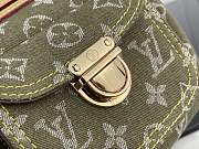 Kitlife Louis Vuitton Vintage Speedy Bag Green Denim M95019 30x17x15cm - 5