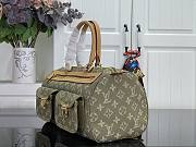 Kitlife Louis Vuitton Vintage Speedy Bag Green Denim M95019 30x17x15cm - 2