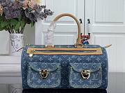Kitlife Louis Vuitton Vintage Speedy Bag Blue Denim M95019 30x17x15cm - 1