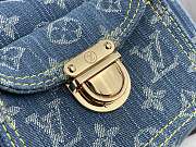 Kitlife Louis Vuitton Vintage Speedy Bag Blue Denim M95019 30x17x15cm - 6
