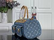 Kitlife Louis Vuitton Vintage Speedy Bag Blue Denim M95019 30x17x15cm - 3