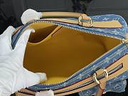 Kitlife Louis Vuitton Vintage Speedy Bag Blue Denim M95019 30x17x15cm - 2
