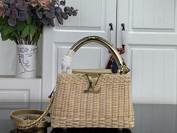 Kitlife Louis Vuitton Capucines Mini Handbag Natural M28544 14x21x8cm