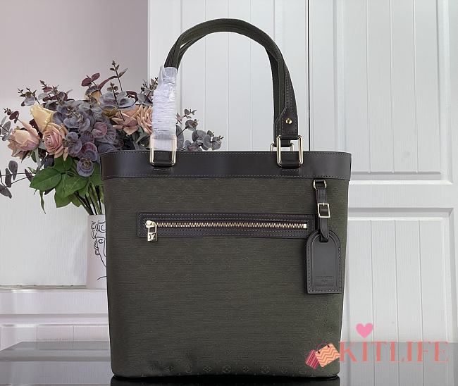 Kitlife Louis Vuitton Lucille Large Tote Bag Green Khaki 30×29×9cm - 1