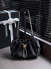 Kitlife Chanel 25C Drawstring Mini Handbag Black Sheepskin AS5631 20x22x12.5cm - 1