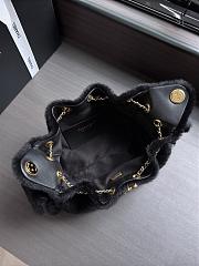 Kitlife Chanel 25C Drawstring Mini Handbag Black Sheepskin AS5631 20x22x12.5cm - 6