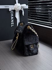 Kitlife Chanel 25C Drawstring Mini Handbag Black Sheepskin AS5631 20x22x12.5cm - 5