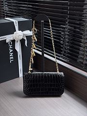 Kitlife Chanel 26A Chain Bag with Black Crocodile Pattern AS6340 22x12x4cm - 2