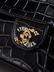 Kitlife Chanel 26A Chain Bag with Black Crocodile Pattern AS6340 22x12x4cm - 4