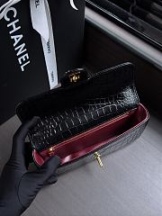 Kitlife Chanel 26A Chain Bag with Black Crocodile Pattern AS6340 22x12x4cm - 5