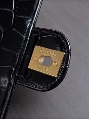 Kitlife Chanel 26A Chain Bag with Black Crocodile Pattern AS6340 22x12x4cm - 6