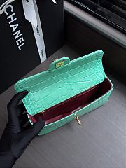 Kitlife Chanel 26A Chain Bag with Green Crocodile Pattern AS6340 22x12x4cm - 4
