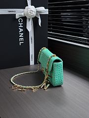 Kitlife Chanel 26A Chain Bag with Green Crocodile Pattern AS6340 22x12x4cm - 5