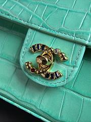 Kitlife Chanel 26A Chain Bag with Green Crocodile Pattern AS6340 22x12x4cm - 6