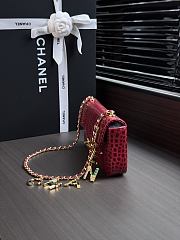Kitlife Chanel 26A Chain Bag with Red Crocodile Pattern AS6340 22x12x4cm - 2