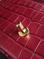 Kitlife Chanel 26A Chain Bag with Red Crocodile Pattern AS6340 22x12x4cm - 6
