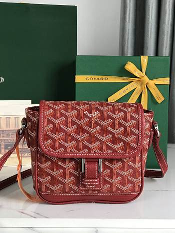 Kitlife Goyard Goyardine Grand Bleu Bag Red 16x14x6cm 
